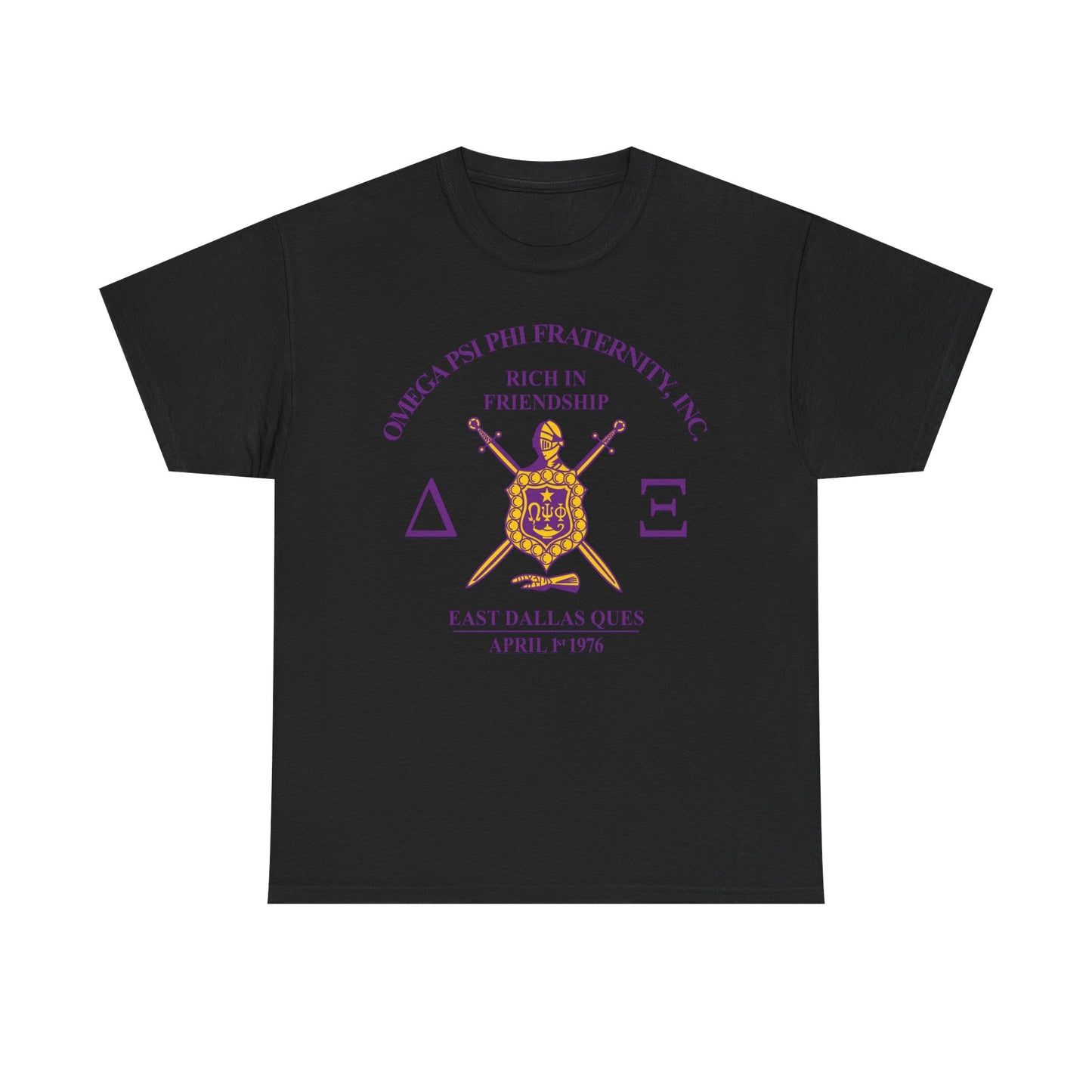 CUSTOM Delta Xi Badge - Unisex Heavy Cotton Tee