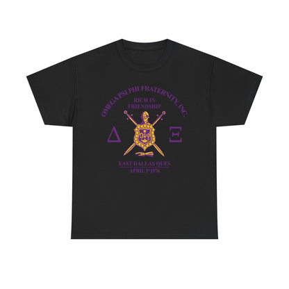 CUSTOM Delta Xi Badge - Unisex Heavy Cotton Tee