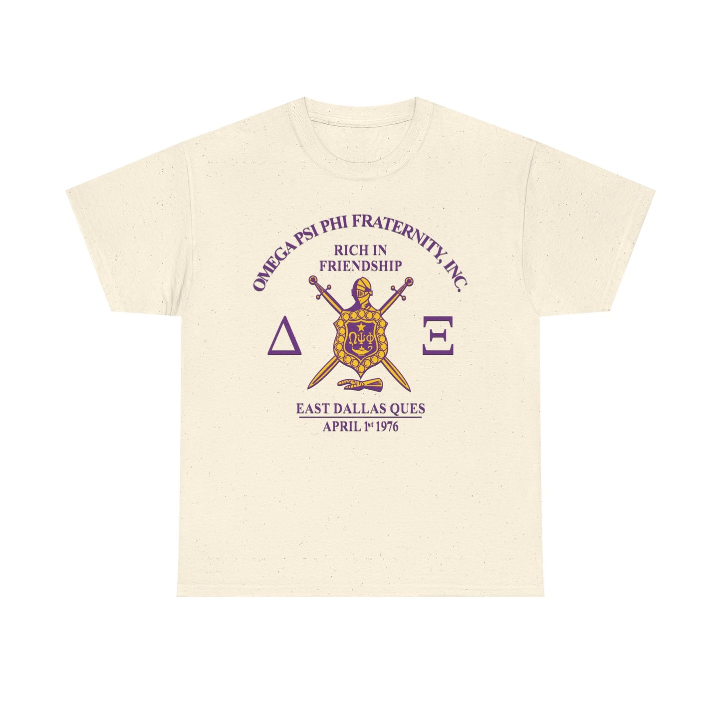 CUSTOM Delta Xi Badge - Unisex Heavy Cotton Tee