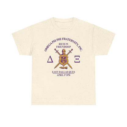 CUSTOM Delta Xi Badge - Unisex Heavy Cotton Tee