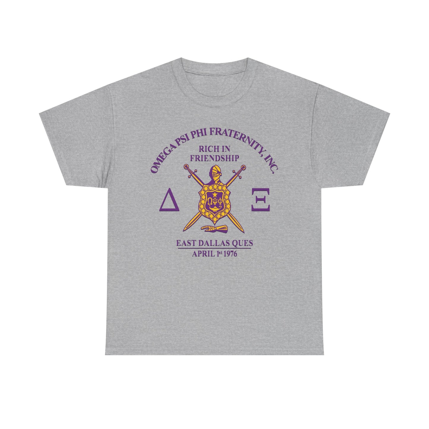 CUSTOM Delta Xi Badge - Unisex Heavy Cotton Tee
