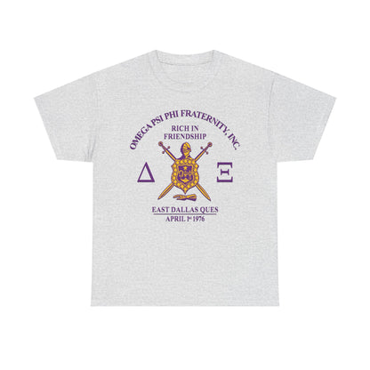CUSTOM Delta Xi Badge - Unisex Heavy Cotton Tee