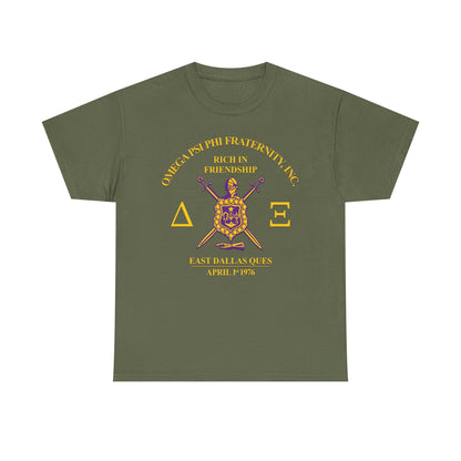 CUSTOM Delta Xi Badge - Unisex Heavy Cotton Tee