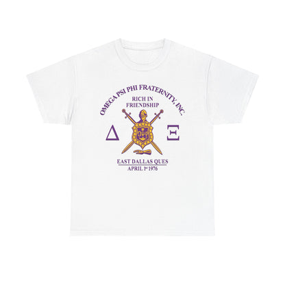 CUSTOM Delta Xi Badge - Unisex Heavy Cotton Tee