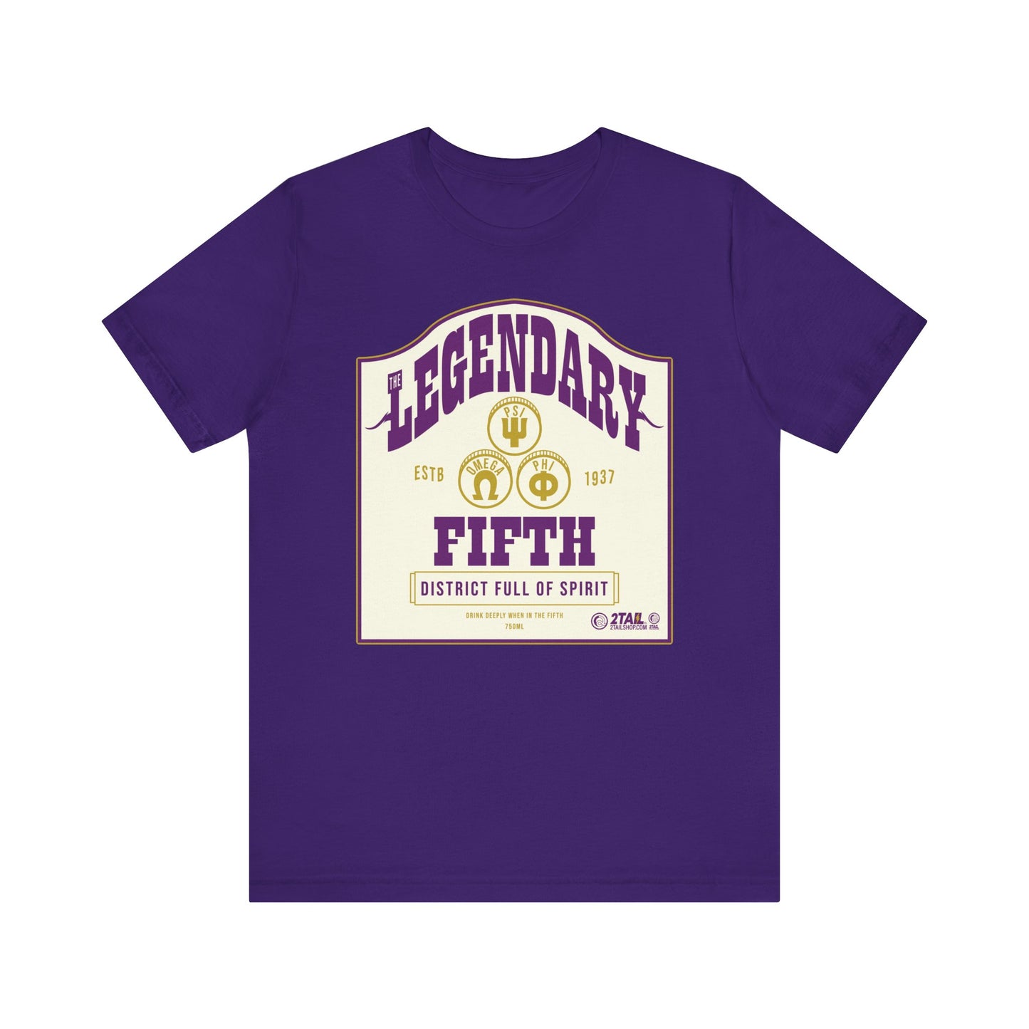 Omega Psi Phi Labeled Legendary Fifth District - Unisex Jersey Short Sleeve Tee