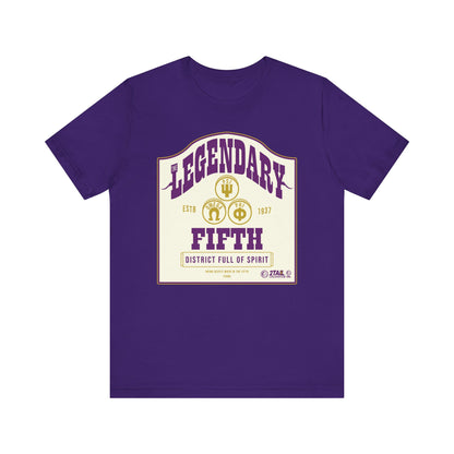 Omega Psi Phi Labeled Legendary Fifth District - Unisex Jersey Short Sleeve Tee