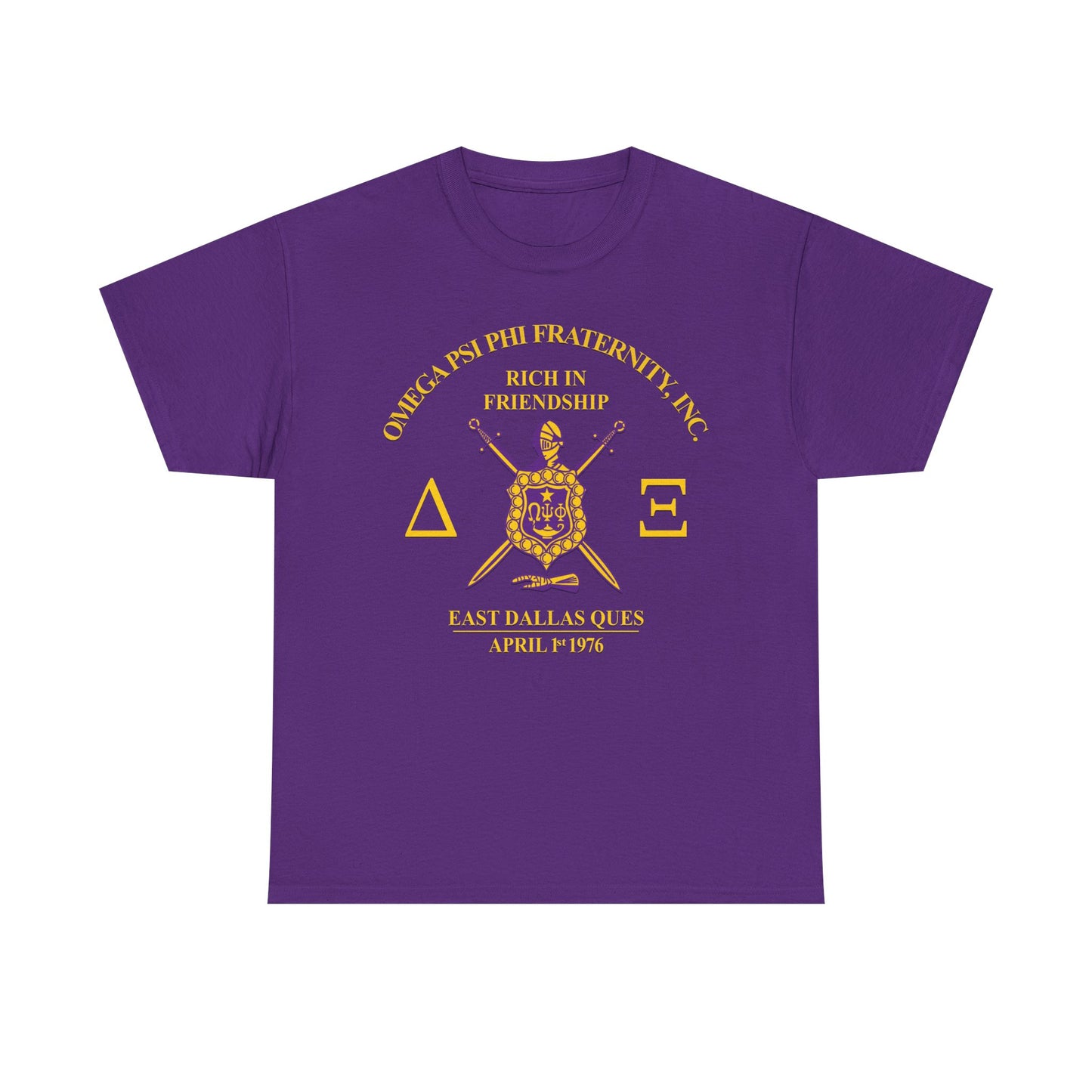 CUSTOM Delta Xi Badge - Unisex Heavy Cotton Tee