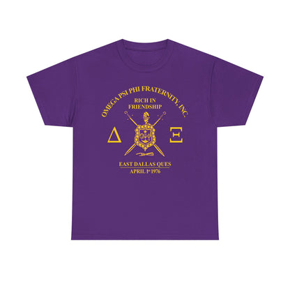 CUSTOM Delta Xi Badge - Unisex Heavy Cotton Tee