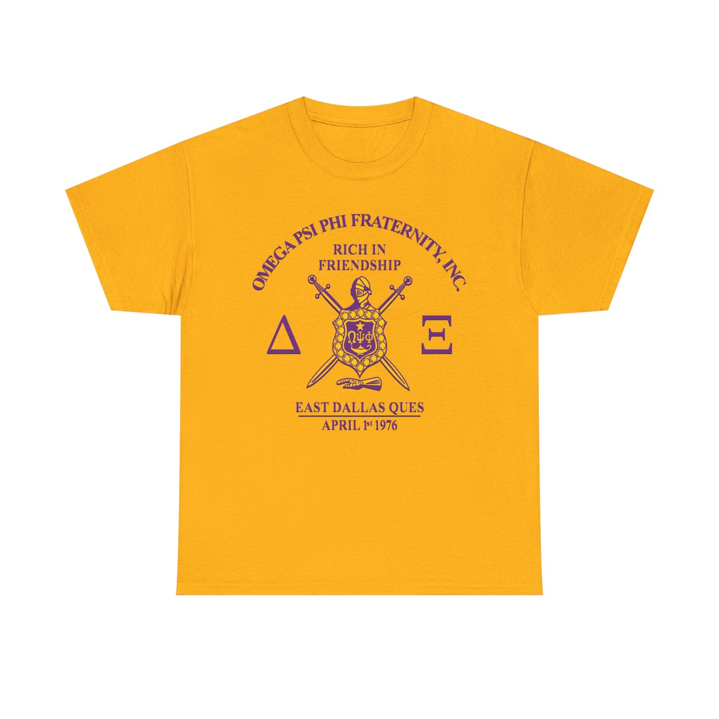 CUSTOM Delta Xi Badge - Unisex Heavy Cotton Tee