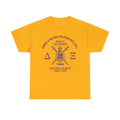 CUSTOM Delta Xi Badge - Unisex Heavy Cotton Tee
