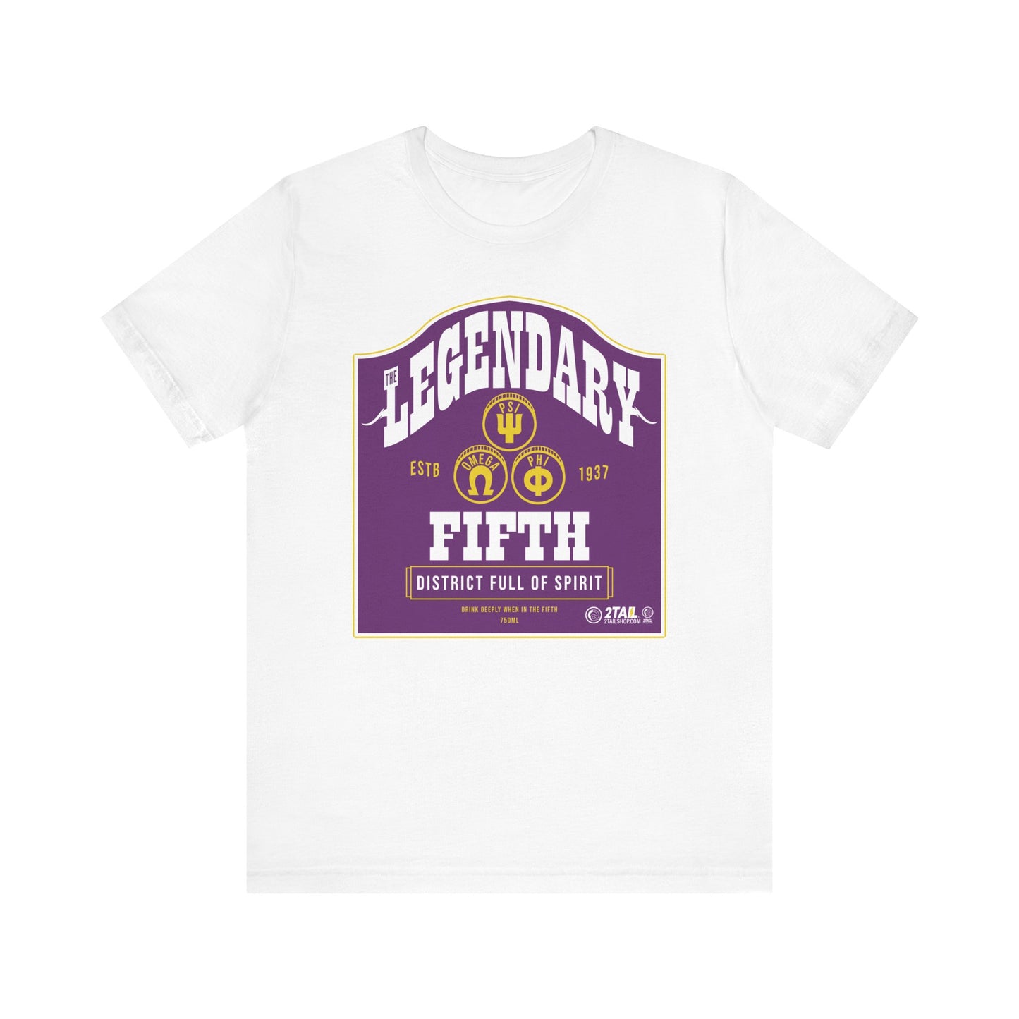 Omega Psi Phi Labeled Legendary Fifth District - Unisex Jersey Short Sleeve Tee
