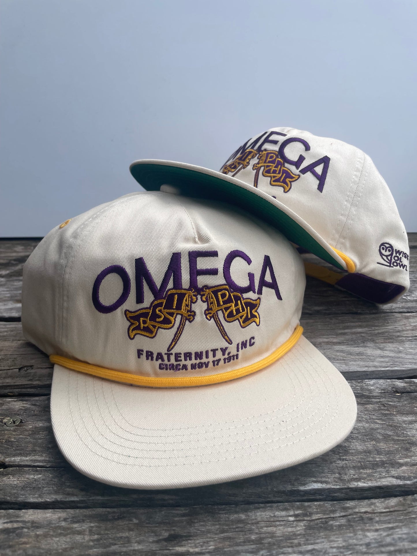 Omega Psi Phi Spring 2026 Off White - Unstructured Adjustable Snapback