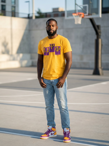 Brotherhood Letters Omega Psi Phi - Unisex Jersey Short Sleeve Tee